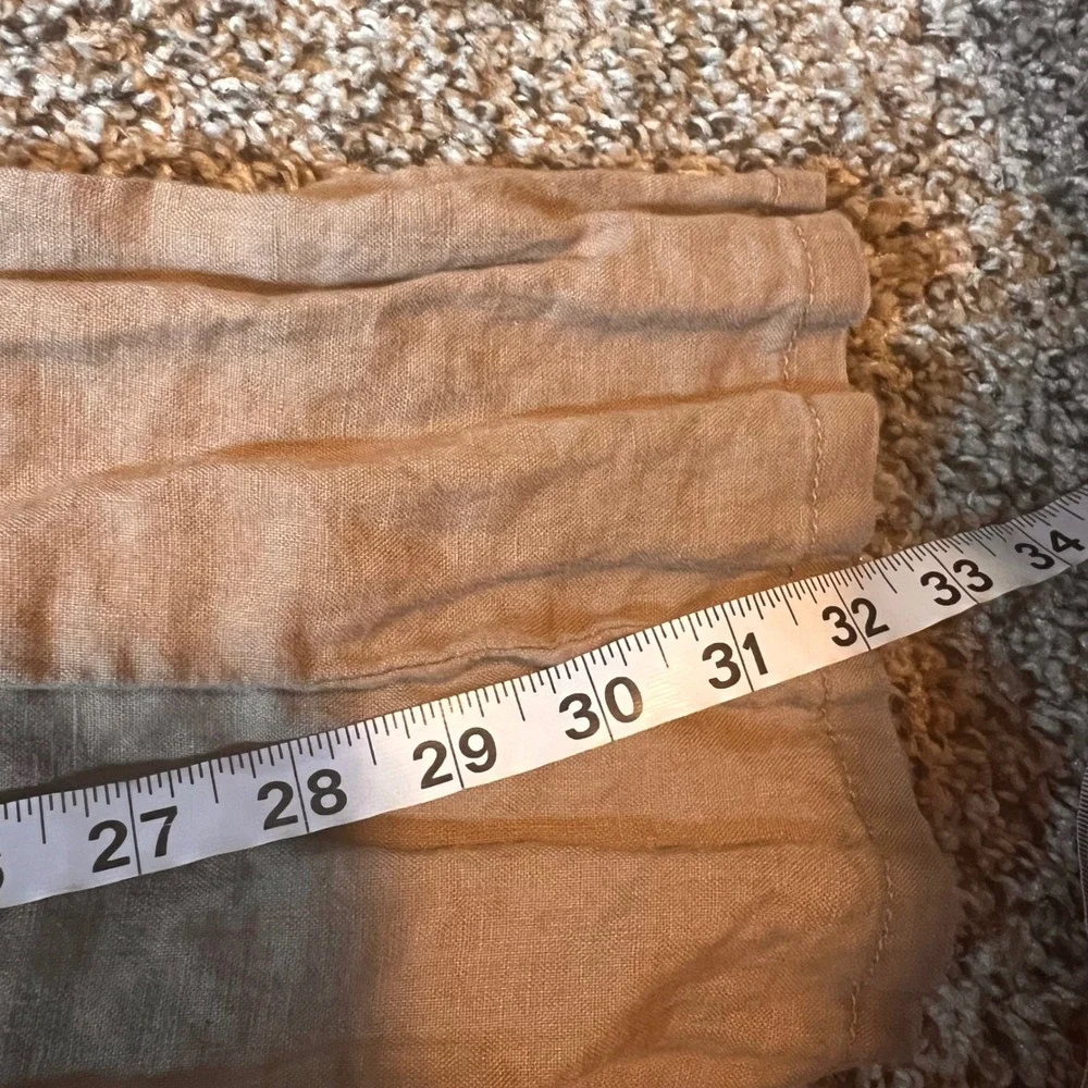 Eileen Fisher‎ Linen Blend Lounge Pants Drawstring Waist Relaxed Fit Women's